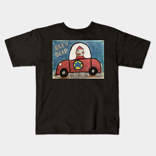 Robot car Kids T-Shirt by BigChiefRobot